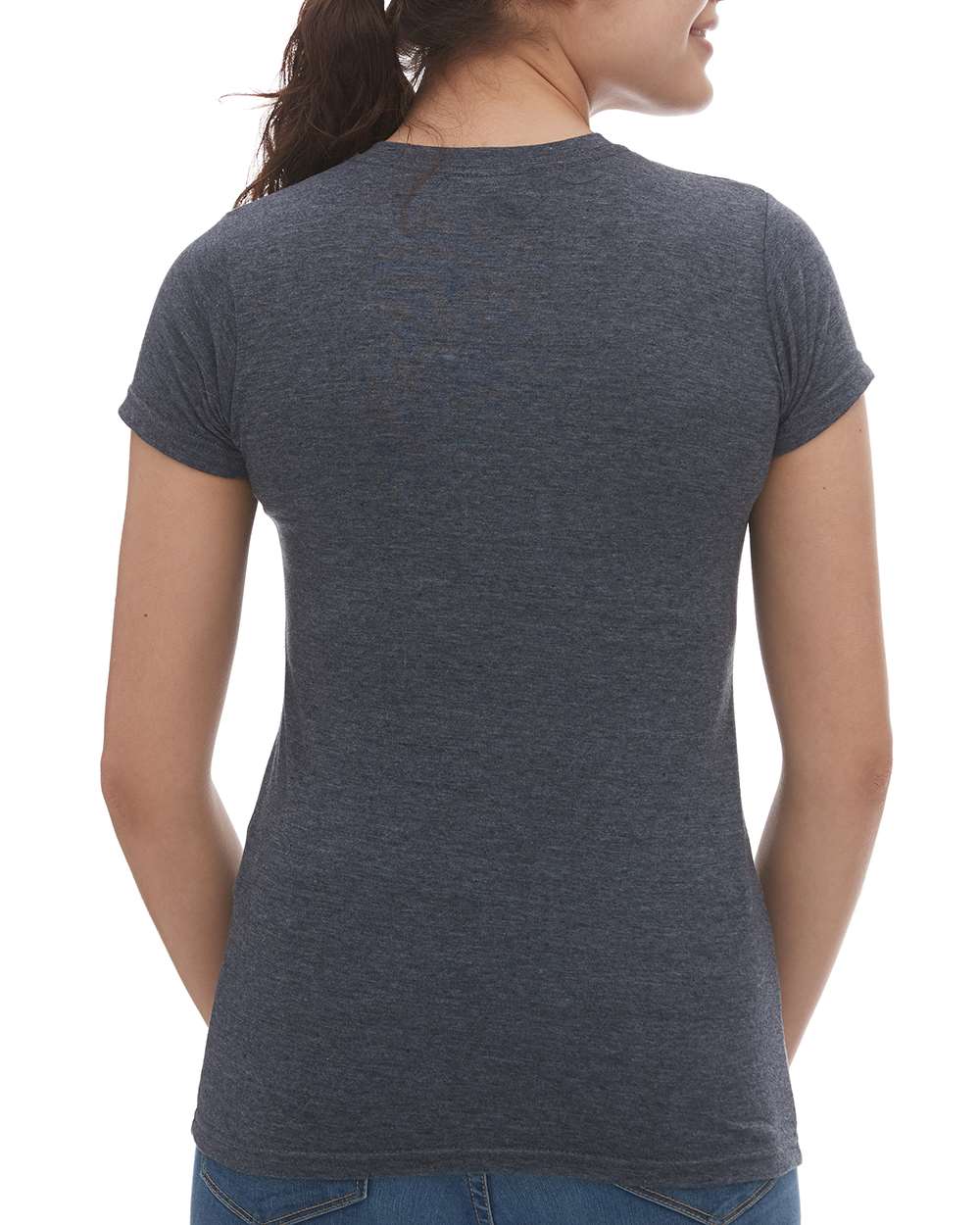 Heather Navy M&O Contour Deluxe Blend T-Shirt